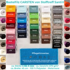 Bastel-Filz 5 mm stark 670g/qm-Taschenfilz-45 cm breit x 25cm Schritte-Meterware