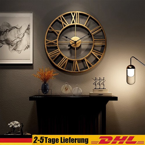 50cm große metall wanduhr - 50cm,