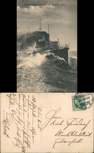 Ansichtskarte torpedoboot in - torpedoboot,