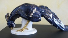 Volkstedt Porzellanfigur Arthur Storch Fasan kobaltblau Rudolstadt Porzellan 