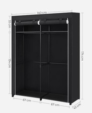 Tragbarer Kleiderschrank leicht 140x43x174 (neu und OVP)