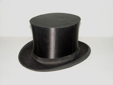 Alter Klappzylinder Chapeau Claque eleganter Klapphut 50er J. schwarz Gr. ca. 56