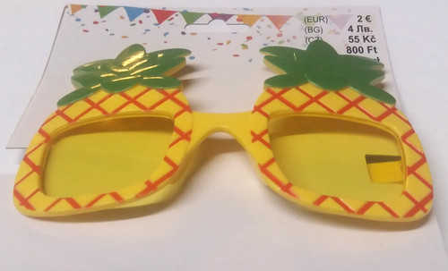 Ananas partybrille gelb - –,