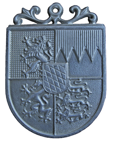 Wappen bayern zinnlegierung - wappen, bayern.