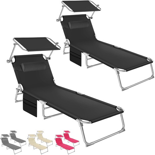 2er set sonnenliege klappbar - set,