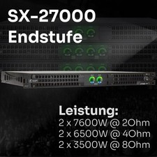 Vorführgerät SX-27000 Class D Endstufe, 2x3500W @ 8 Ohm, 19" Rack, 1HE, 12kg