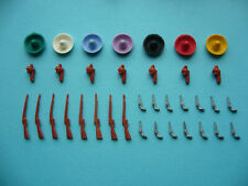 Timpo Einzelteile Mexikaner Figuren: 7 Sombreros Köpfe  14 Pistolen 8 Winchester