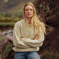 Aran Irish Womens Natural Wool