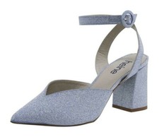 HEINE  ELEGANTE ABENDSCHUHE PUMPS AUS TEXTIL blau/metallic 41 *VKP 149,99 EU