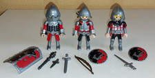 PLAYMOBIL KONVOLUT RITTER FIGUREN MIT WAFFEN UND KAMPFSCHILD - FALKENRITTER