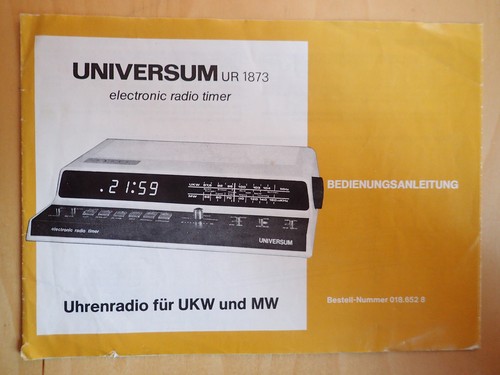 Universum 1873 uhrenradio - universum, ur