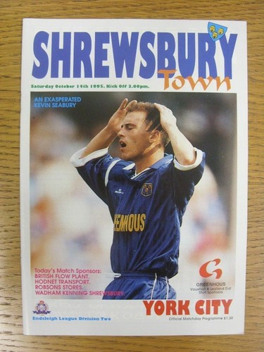 1995 shrewsbury town v - shrewsbury,