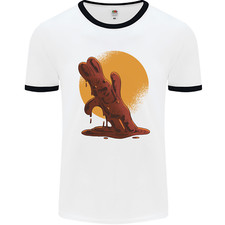 A Melting Chocolate Bunny Ostern Herren Ringer T-Shirt