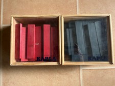 Holzbausteine von "Kapla" 40 Stück Farbe Blau und Rot