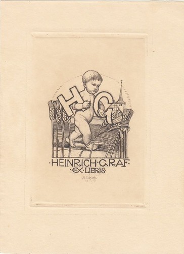 Exlibris bookplate radierung - exlibris,