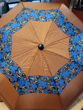 Knirps Regenschirm mit Etui, Damen, Vintage Retro, Braun