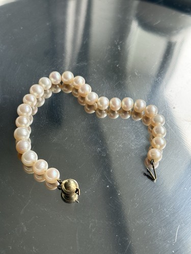 Perlenarmband mit 585er