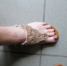 Zehentrenner Römer Sandaletten buffalo 38/5 rose gold beige glitzer echtleder