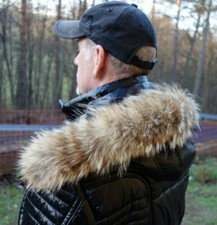 Kojoten Pelz Kapuze Kragen Echt Fellkragen Coyote Pelzkragen Für Jacke Parka Neu