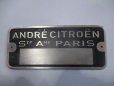 Typenschild Citroen Schild