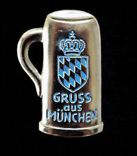 Trachtenschmuck Brosche Wappen München Maßkrug Wies'n Oktoberfest Tracht Neu