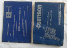 Simson SR 50/1 und SR 80/1 Betriebsanleitung / Schaltpl./O-Rechnung für Sammler