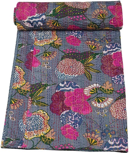 Obstdruck kantha quilt - kantha,