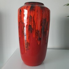 FAT LAVA BODENVASE WGP WEST GERMANY POTTERY MID CENTURY DESIGN SCHEURICH 517-38