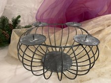 Adventskranz Weihnachtskranz Weihnachtsleuchter Kerzen Metallkorb Weihnachten