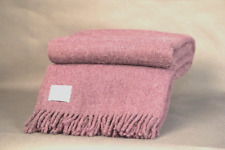 Wolldecke 160 x 130cm 100% reine Neuseeländische  Schurwolle, Rosa, Lachsfarben
