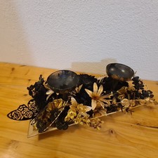 Tischdeko Tablett Schwarz Gold Weihnachten Dekoration Weihnachten