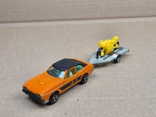 Majorette Ford Capri 251 Orange schwarzes Dach motorrad trailer tandem anhänger