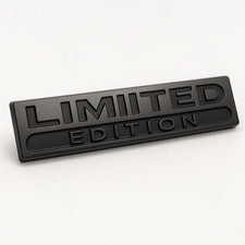 Limited Edition Emblem Schwarz Matt – 3D Metall Aufkleber KFZ 10×1,8 cm