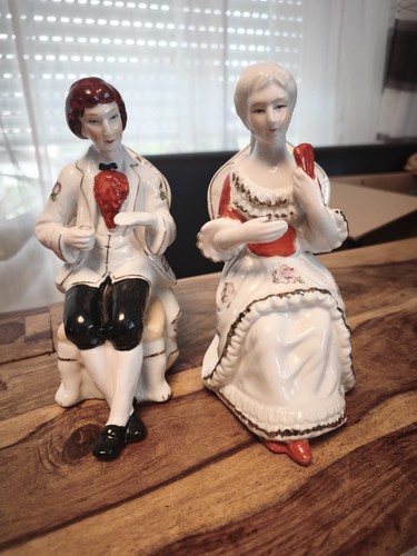 Porzellanfiguren dame herr - &,