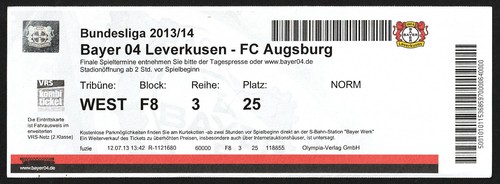 Ticket 2013 bayer - ticket, |