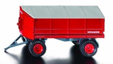 SIKU 2872 Zweiseitenkipper mit Plane, rot / grau, M 1:32, Neu und OVP