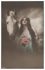 XX1529/ Junge Frau mit Pferd