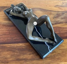 Bronzefigur Jungfrau Skulptur Frau Akt Erotik Figur Antik Bronze Statue Deko Neu