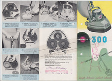 Werbe-Faltblatt PROGRESS 300 Dreischeiben Saugbohner Fotos Anwendung ca. 1955