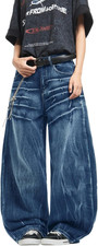 Herren Riss Baggy Jeans Hip