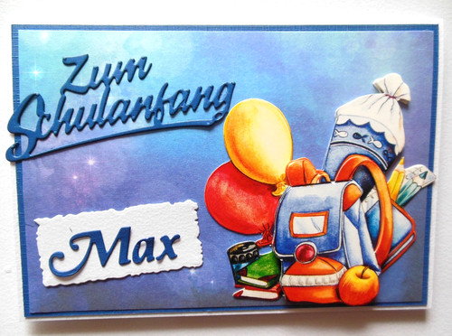 Karte zum schulanfang - zum,