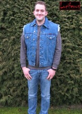 Luciferus jeansweste denim - jeansweste,