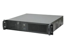 19" Rack Server Gehäuse 2U 2HE schwarz - nur 38cm tief