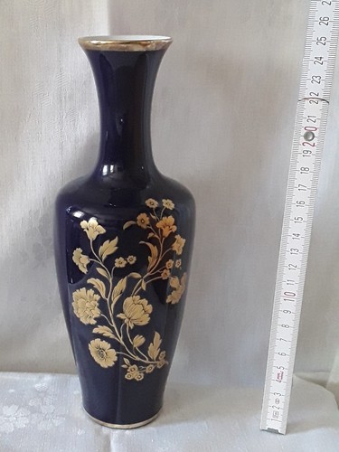 Vase echt kobalt mit - vase, cm,