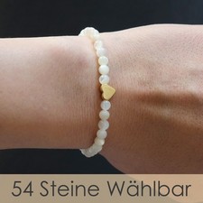 Freundschaftsarmband mit Herz | Personalisierbares Edelstein-Armband