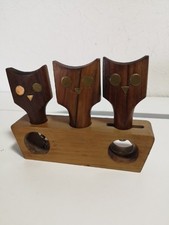 Bar Set Teakholz in Form Katzenköpfe Danish Design Vintage 50/60erJahre 