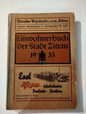 Zittau 1933 Einwohnerbuch Adressbuch Oberlausitz Sachsen 