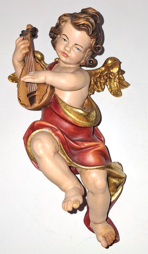 Holzfigur geschnitzt engel - holzfigur, geschnitzt,