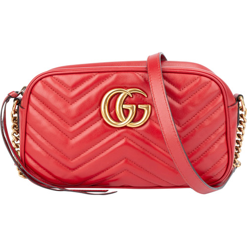 Gucci red chevron leather - red, gg
