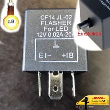 Auto Motorrad LED Blinkrelais CF14 3Polig Last unabhänig Blinkgeber Einstellbar 